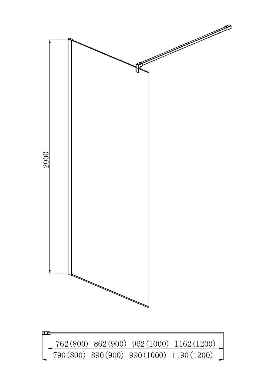 Душевая перегородка Aquatek AQ WIW 07020CH 70x200 прозрачная, хром