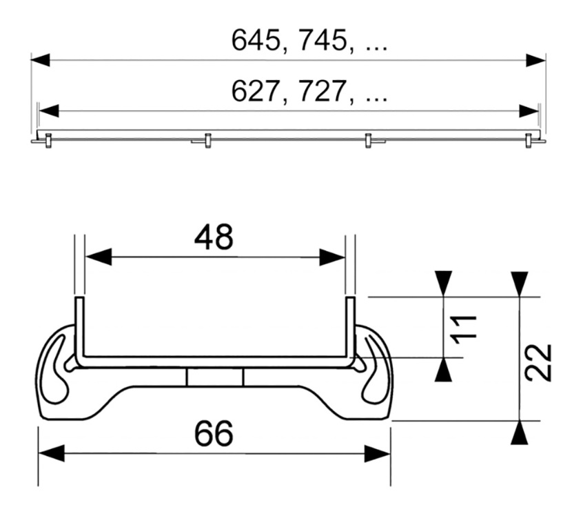 Основа TECEdrainline 601070 100 см под плитку "plate"