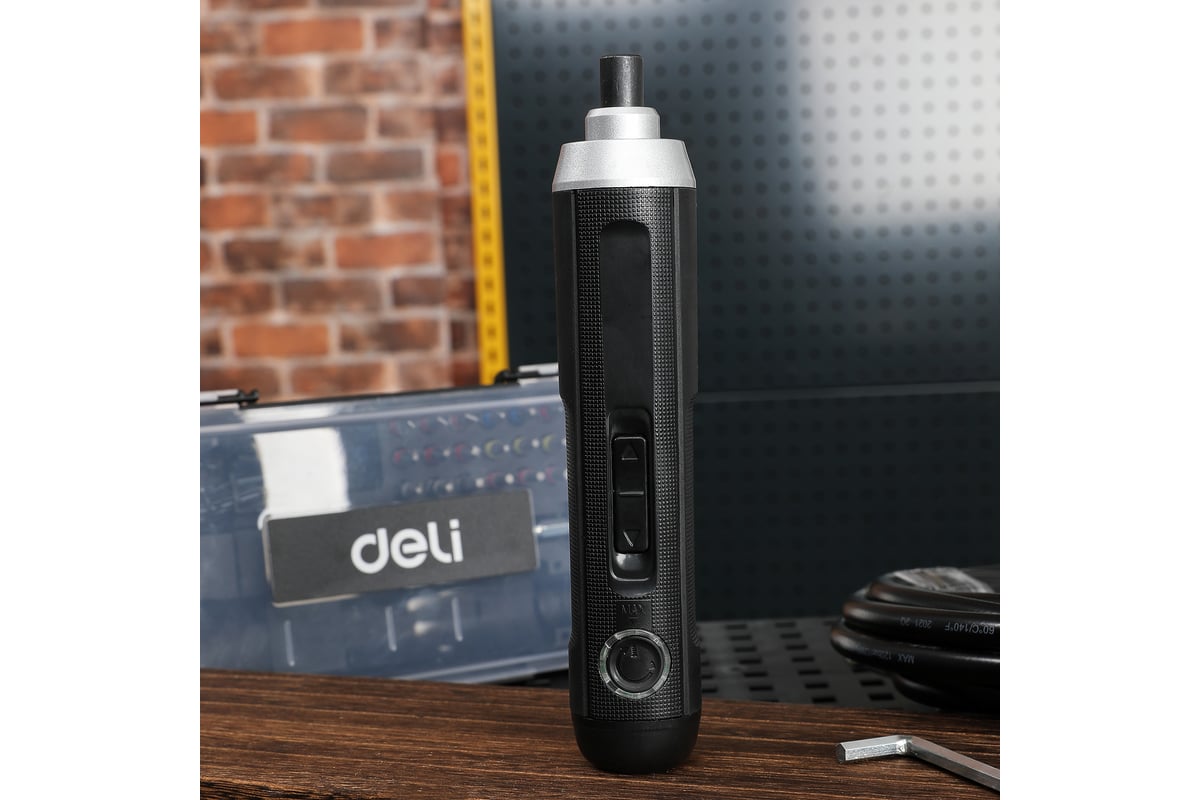 Аккумуляторная отвертка с прямой ручкой Deli DL-DP04-E1B2 102989
