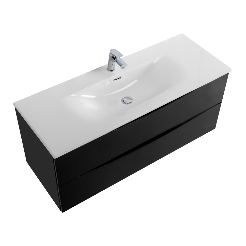 Мебель для ванной BelBagno Marino-Cer-N 120 см Nero Lucido