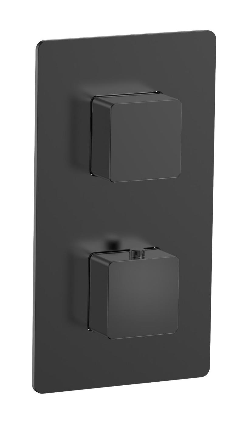 Смеситель для душа AQUAme Savona AQM8809MB термостат, черный матовый Смеситель для душа AQUAme Savona AQM8809MB термостат, черный матовый