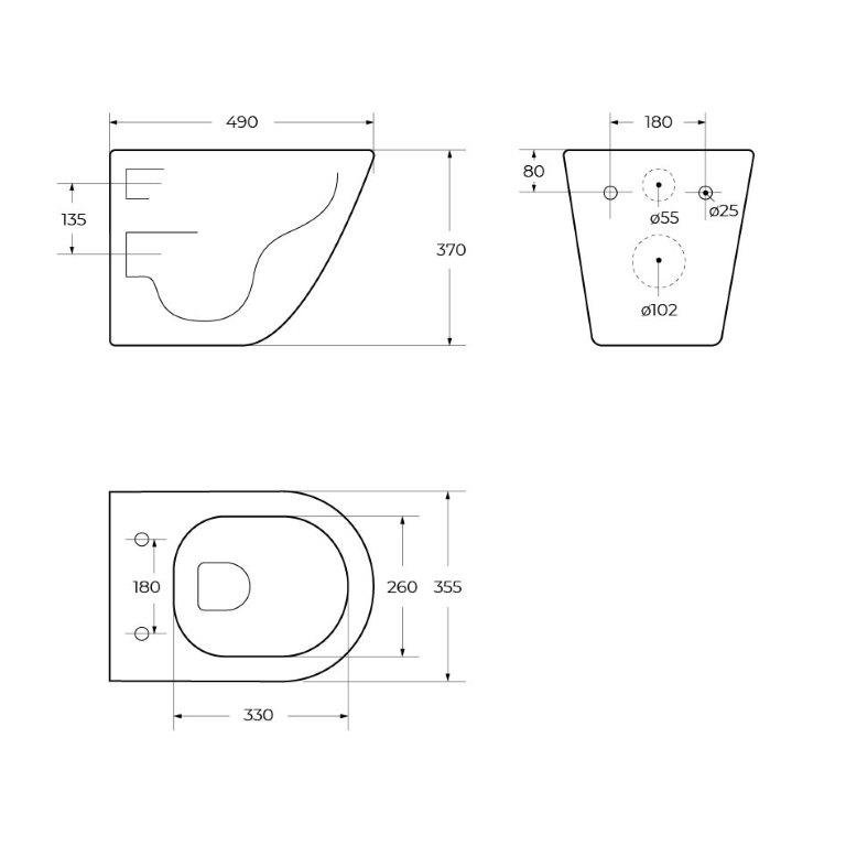 Подвесной унитаз BelBagno Sfera-R BB046CHR безободковый