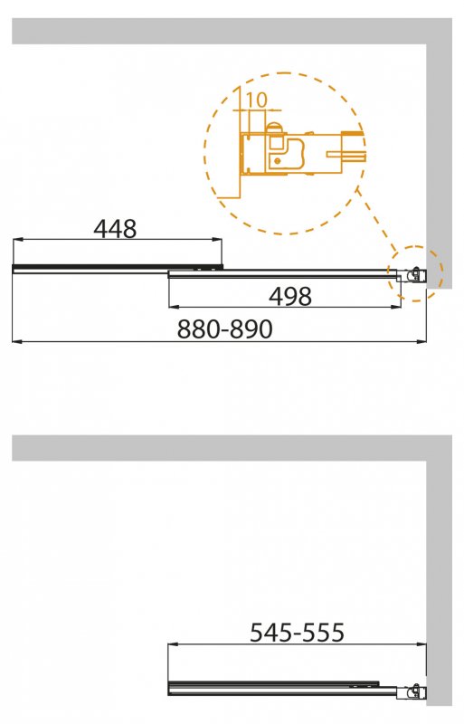 Шторка для ванны Cezares SLIDER-VF-11-90/150-C-Cr 90x150 прозрачная