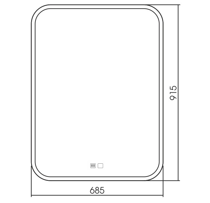 Зеркало Silver Mirrors Stiv neo 68x91 см с подсветкой, подогревом