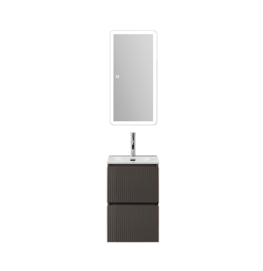 Тумба с раковиной BelBagno Uno-Mini 40 см Темно-серый матовый