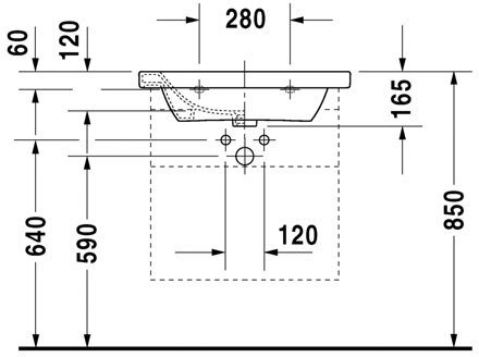 Раковина-столешница Duravit DuraStyle 65x48 2320650000