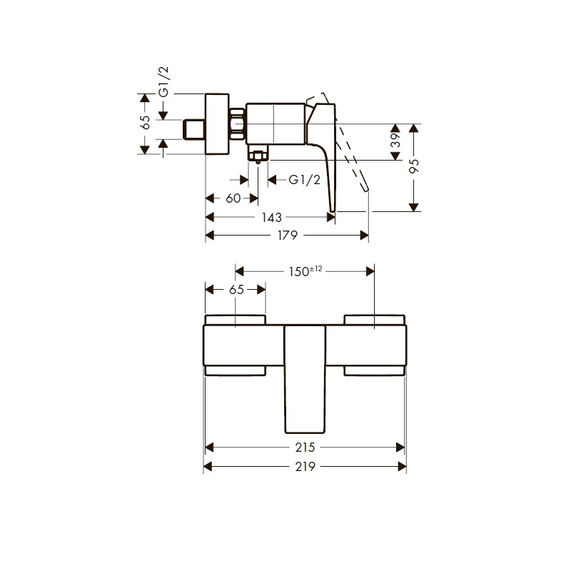 Смеситель для душа Hansgrohe Metropol 32560000