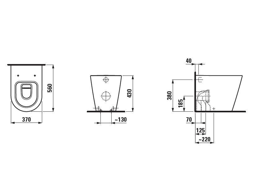 Чаша для унитаза Laufen Kartell 8.2333.7.000.000.1