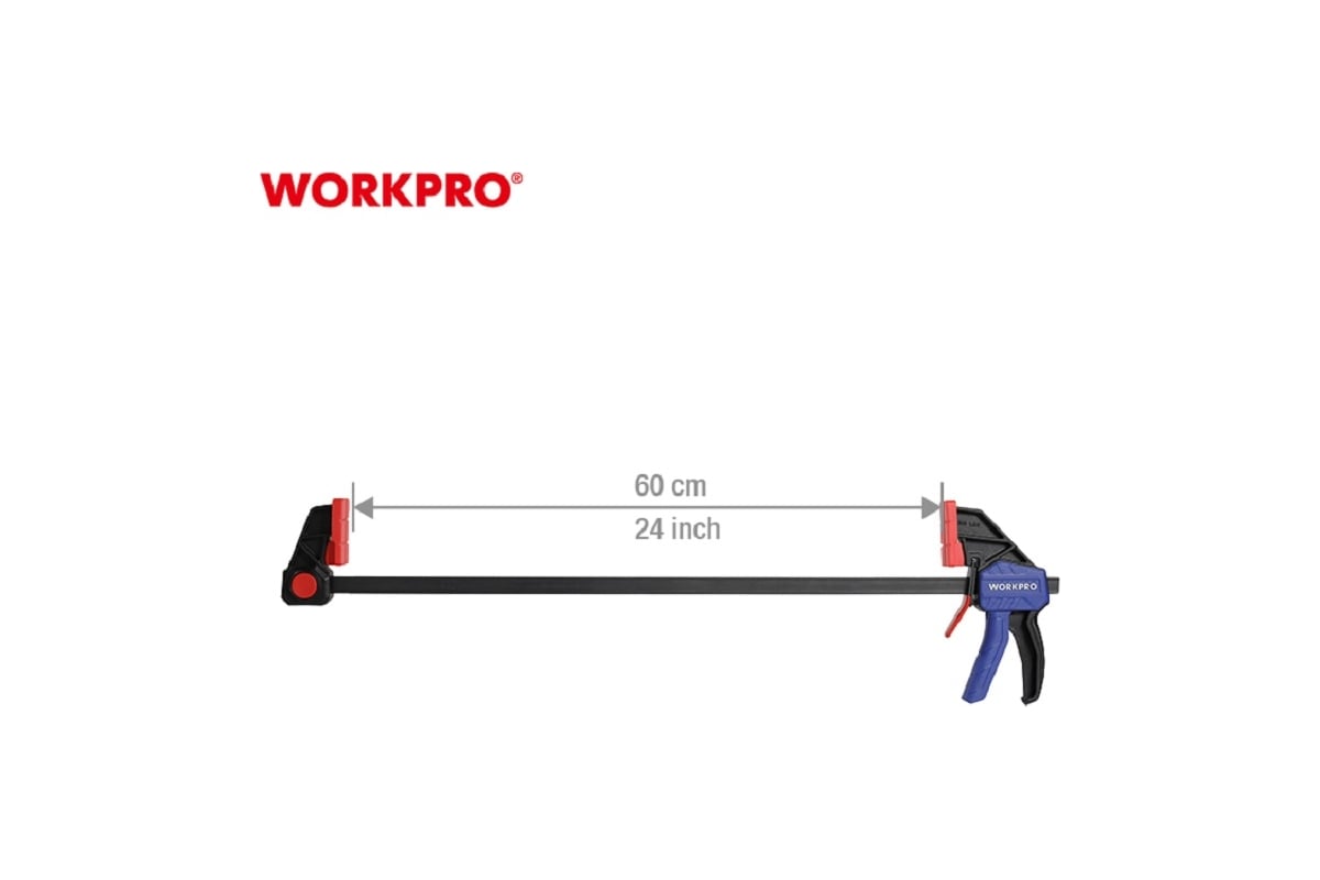 Быстрозажимная струбцина WORKPRO поворотная, 79x600мм WP232042