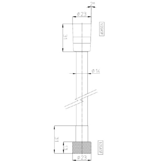 Душевой шланг Bossini Cromolux A00258C.073 1,5 м черный матовый