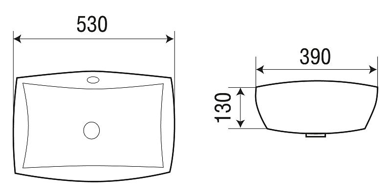 Раковина WeltWasser DEILBACH 6076 53 см, 10000004601 белый глянец