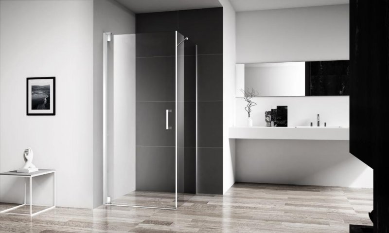 Боковая стенка BelBagno MARMI-100-FIX-C-Cr 100x195 хром, прозрачное