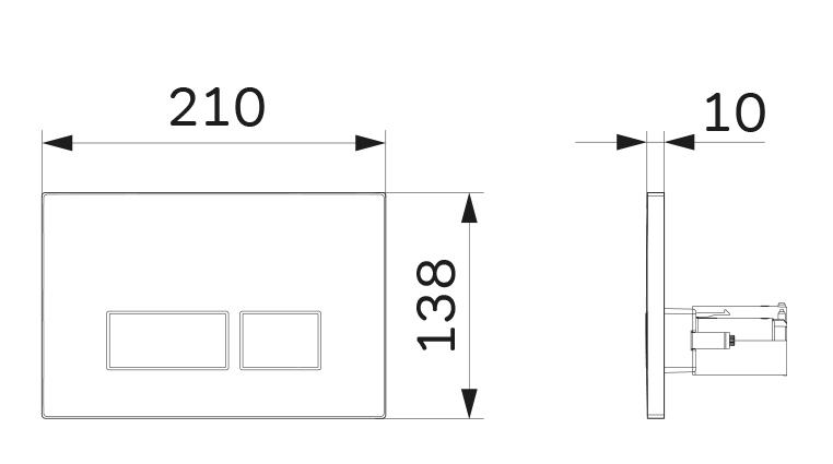 Кнопка смыва Am.Pm Pro S I047051 хром