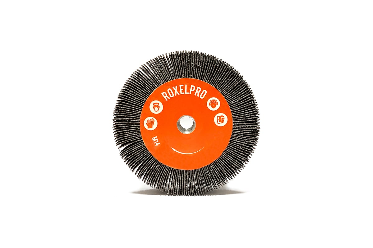 Щетка лепестковая абразивная ROXTOP (125х20 мм; Р80; M14) RoxelPro 138326