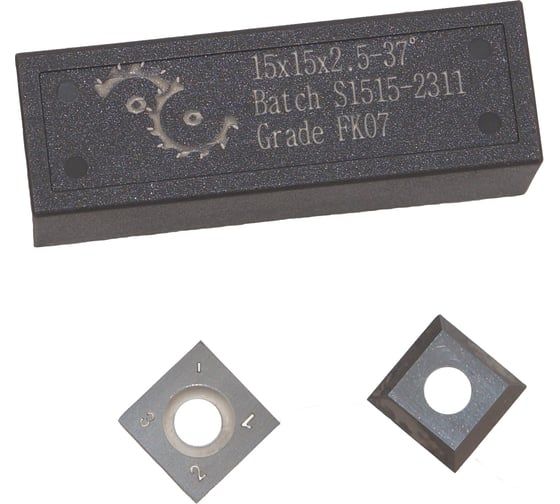 Нож сменный квадратный твердосплавный FHONK 15x15x2.5 37º HW (упаковка 10шт) 151525/37FK07-10