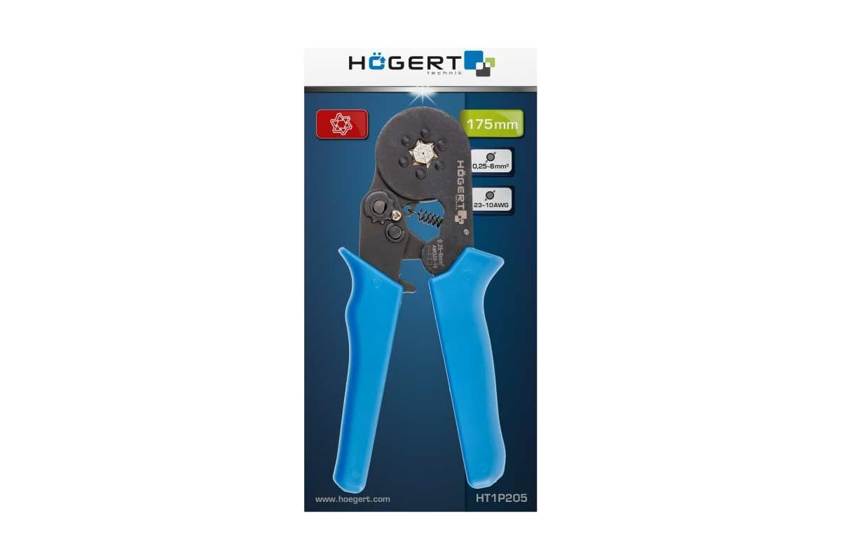 Пресс-клещи для тонкостенных кабельных муфт Hoegert Technik hex HT1P205