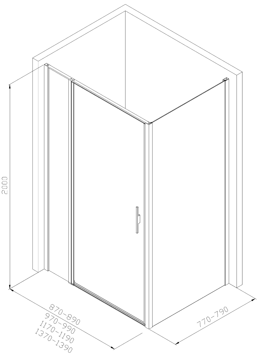 Душевой уголок Allen Brau Priority 120x80 3.31033.BBA + 3.31042.BBA, прозрачный, черный браш