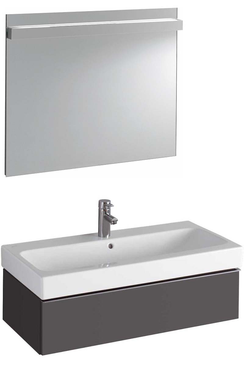 Мебель для ванной Geberit iCon 90 см серый матовый