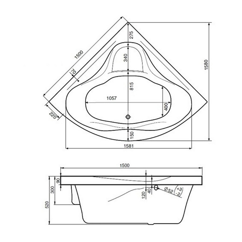 Монтажный комплект Santek Сан-Паулу 150x150