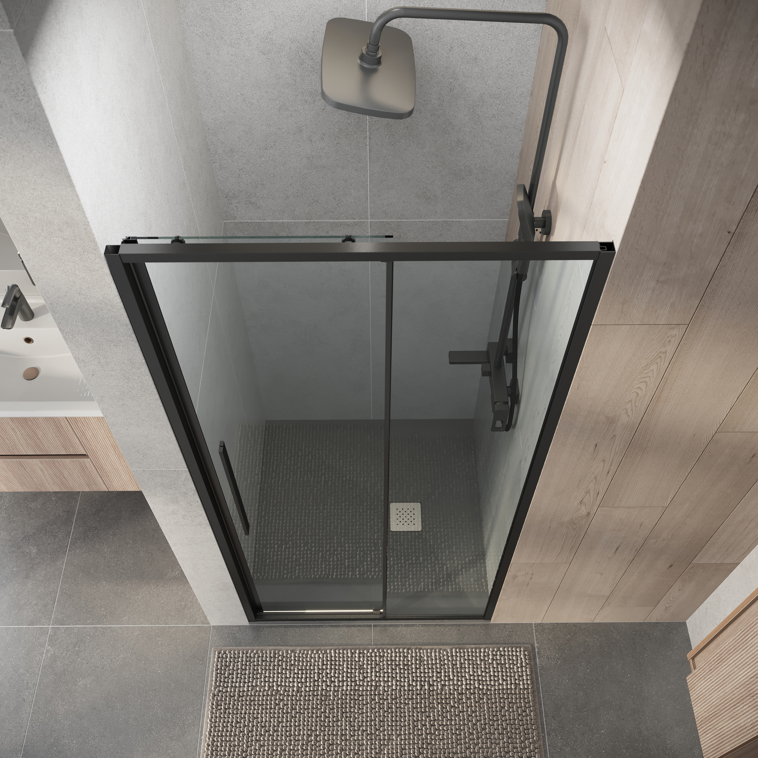 Душевая дверь Niagara Nova 130x195 прозрачное, графит NG-34-13AGR