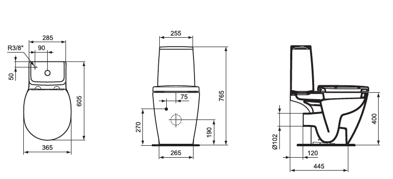 Бачок для унитаза Ideal Standard Connect Scandinavian E717501