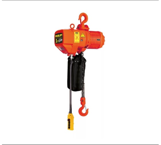 Таль OCALIFT 01-02D 1 т, 6 м, две скорости, 380в, электрическая, цепная, стационарная, на крюке oca0102dn6m