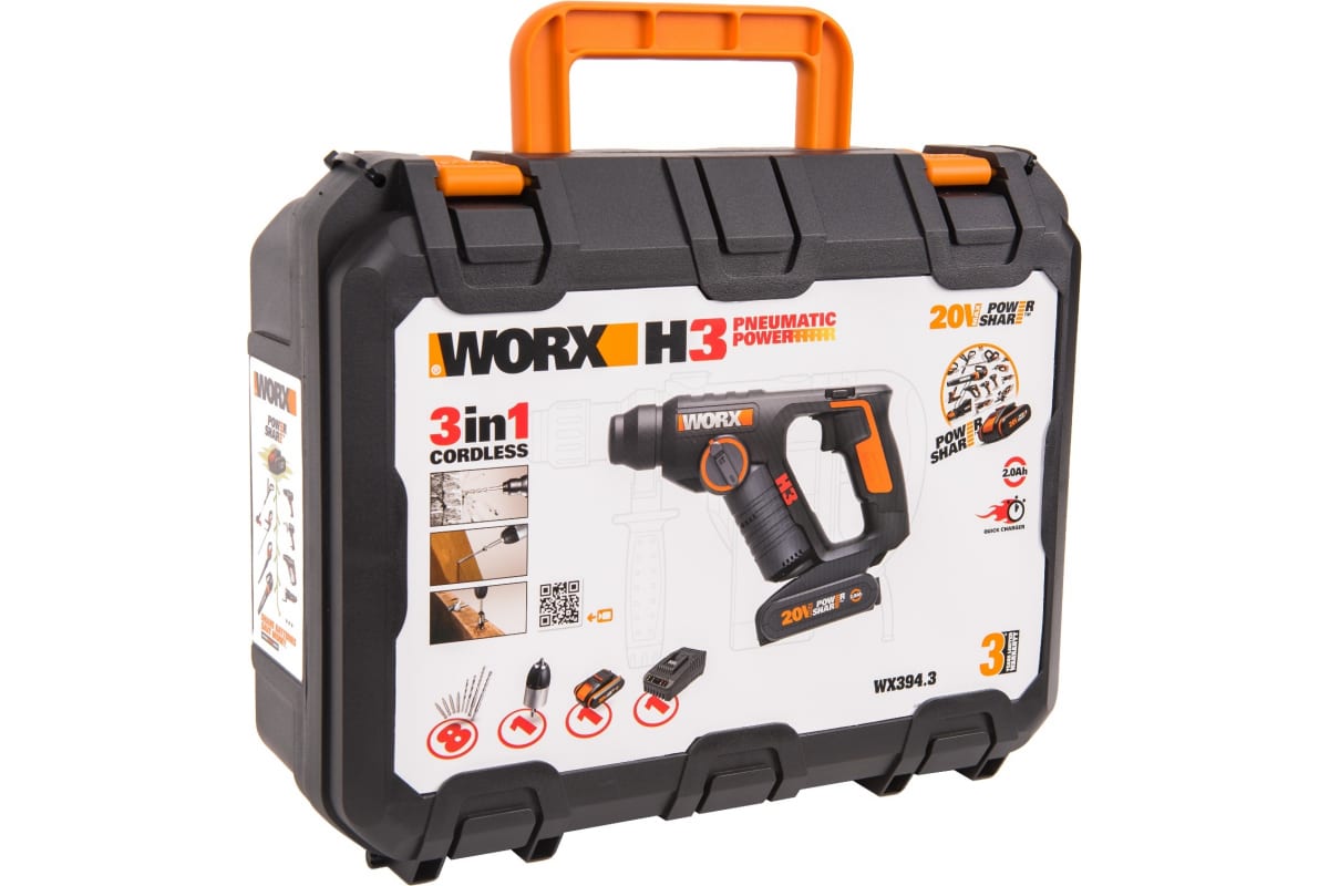 Аккумуляторный перфоратор Worx WX394.3