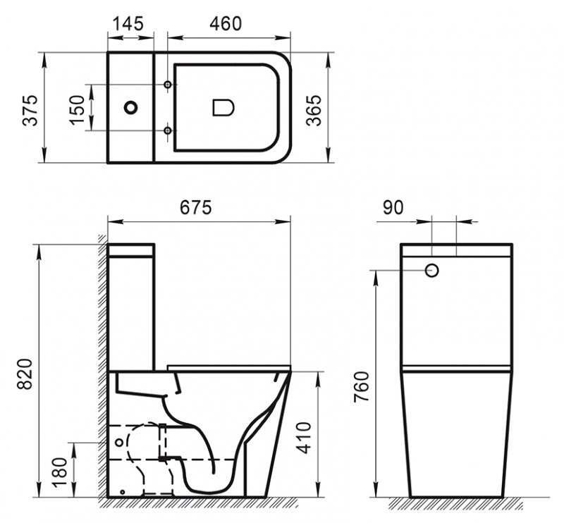 Чаша для унитаза BelBagno Ardente-R BB02093CPR безободковая