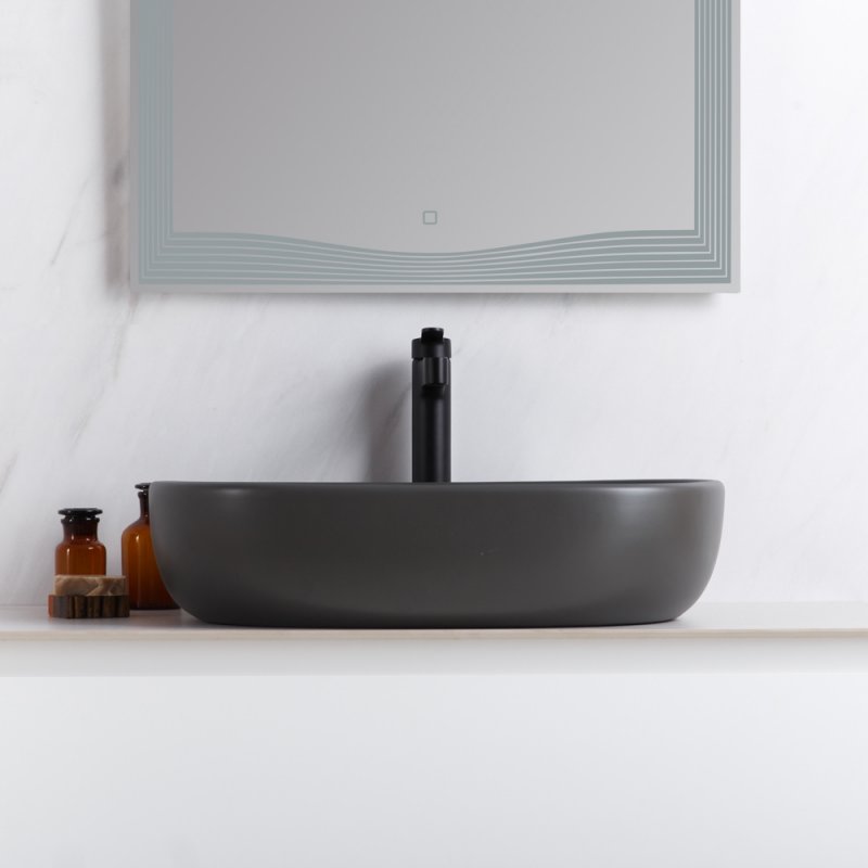 Раковина BelBagno BB1084-H311 60 см, серый матовый