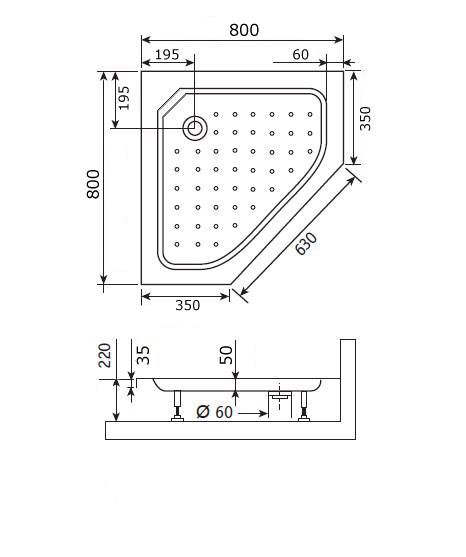 Поддон для душа RGW Style-TR 80x80