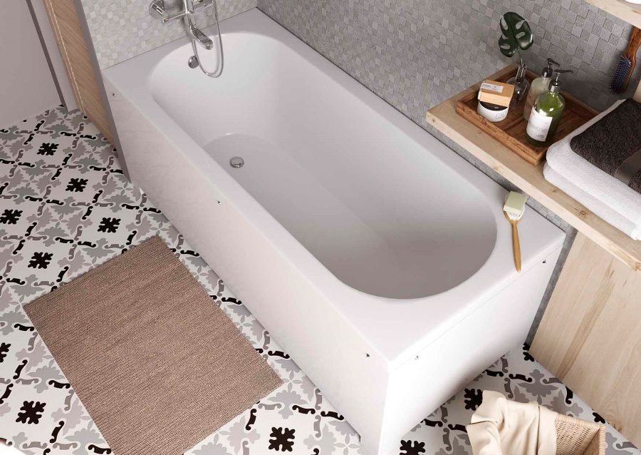 Ванна из искусственного камня Aquanet Lotos Stone 180х80 см AQ-00332894