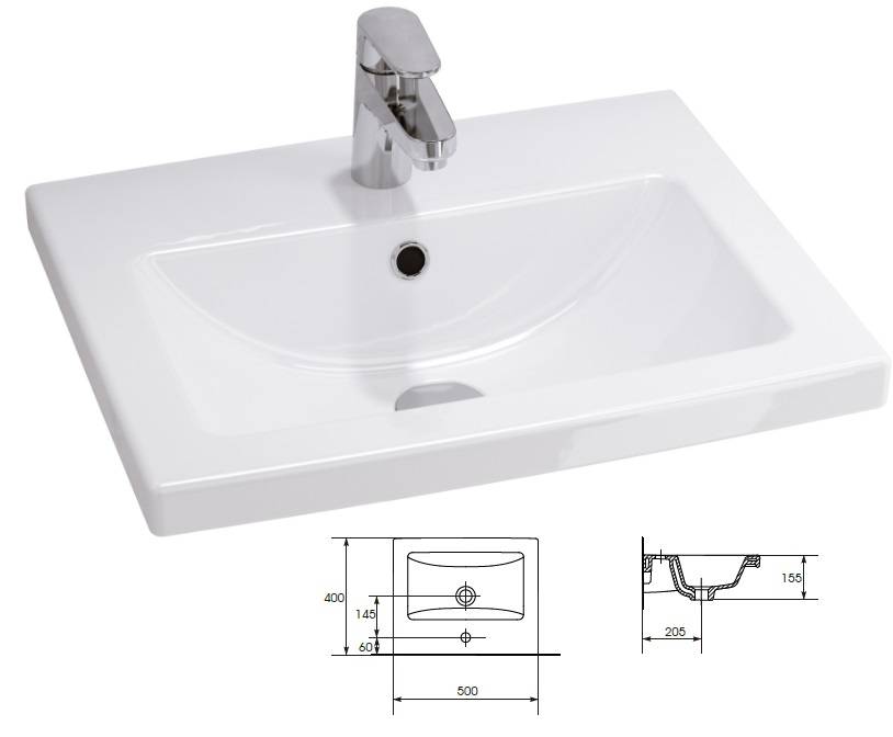 Мебель для ванной Cersanit Lara 50 см белый