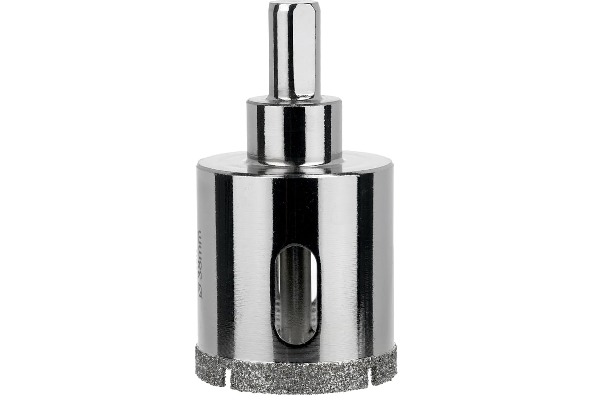 Коронка алмазная по керамограниту и керамике с центрирующим сверлом 38 мм Diamond Industrial DIDCSC038