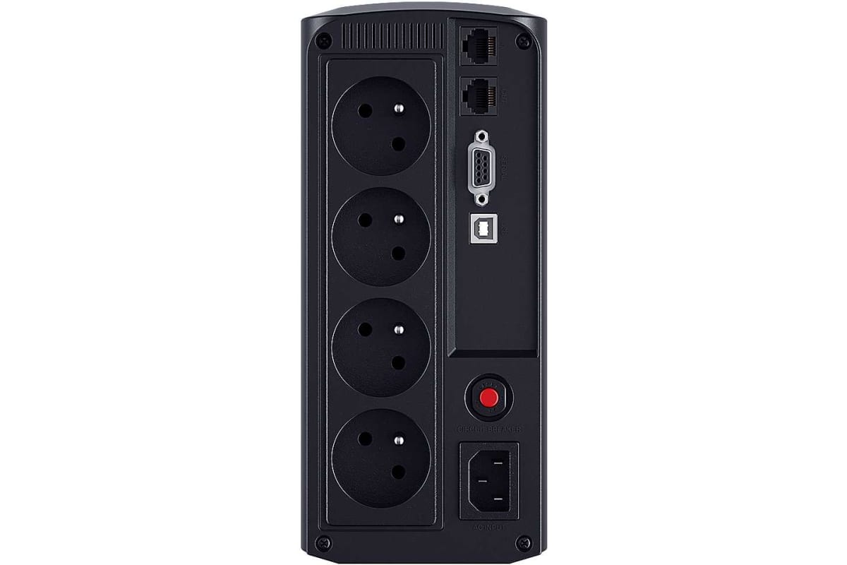 Источник бесперебойного питания Cyberpower Line-Interactive 1000VA/550W USB/RS-232/RJ11/45 4 EURO VP1000ELCD