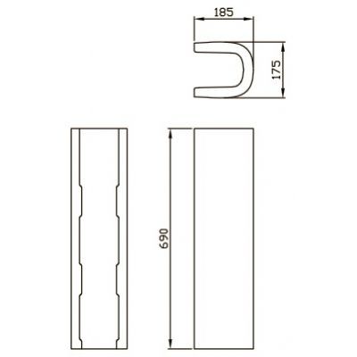 Пьедестал для раковины BelBagno Vella BB8295P