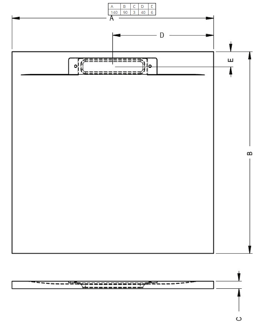 Поддон для душа Riho Isola 140x90 белый