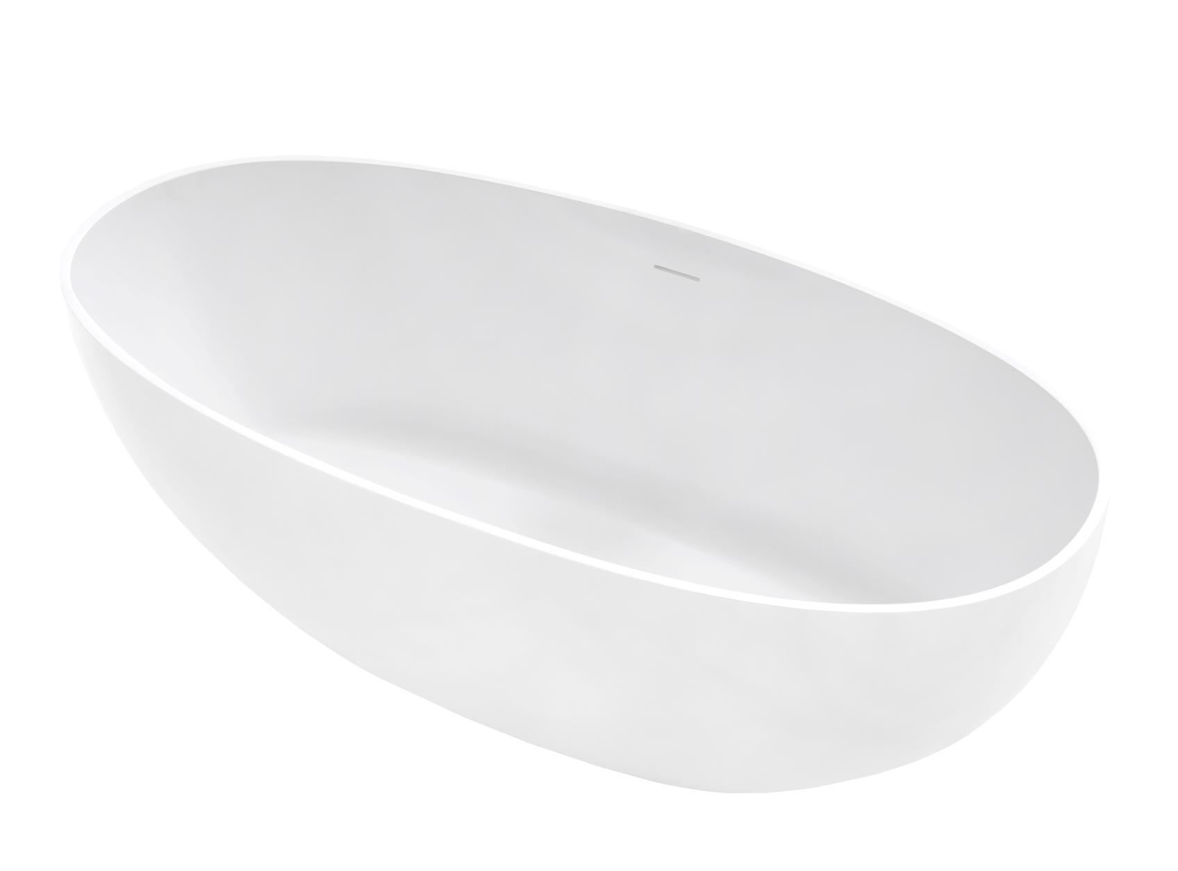 Ванна из искусственного камня Vincea Солид Серфейс (Solid Surface) VBT-4S06-1800MW белый матовый 180x80 см