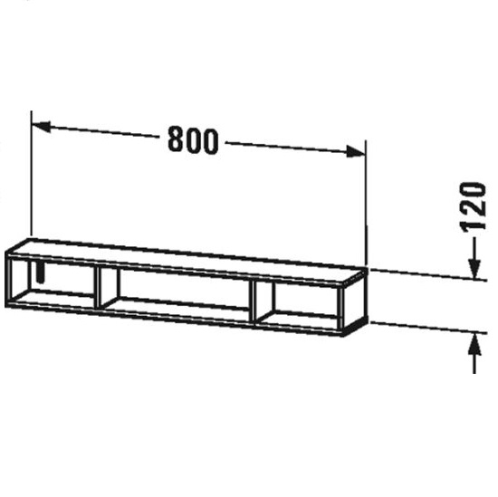 Полка Duravit L-Cube 80 LC120008686 капучино