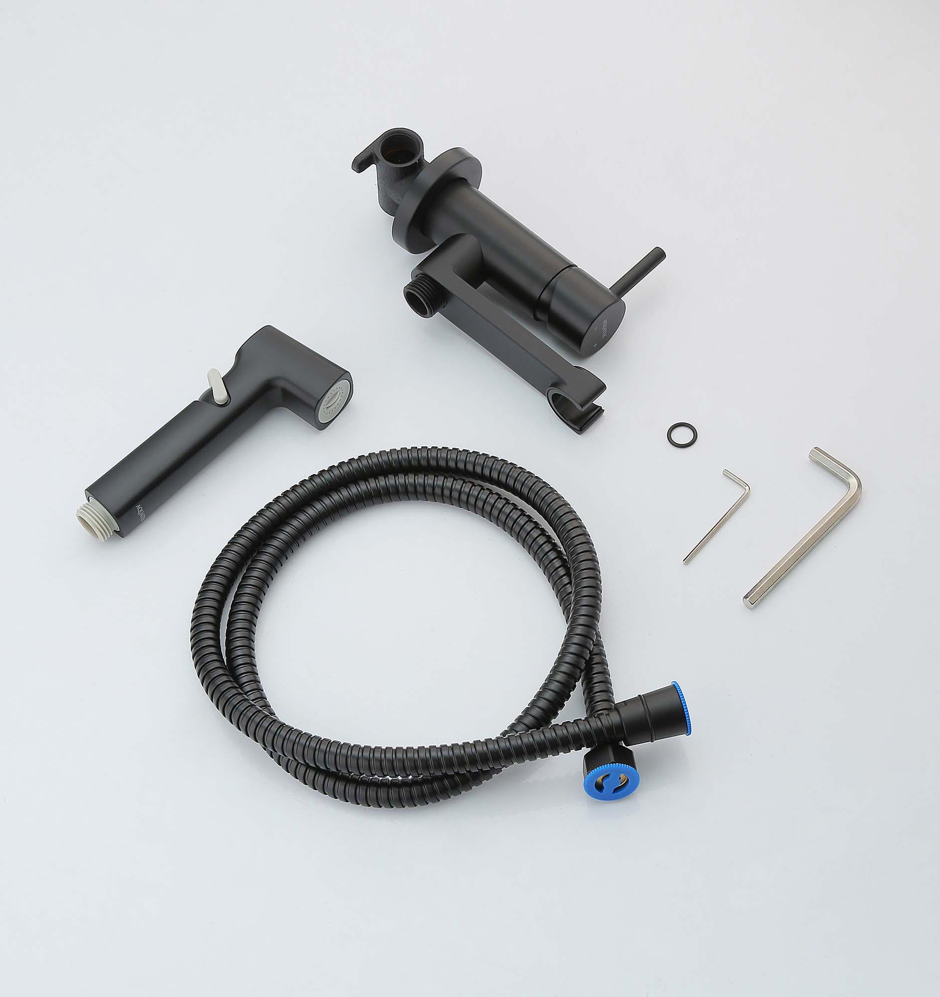 Смеситель Aquatek Ника AQ1819MB с гигиеническим душем, черный матовый Смеситель Aquatek Ника AQ1819MB с гигиеническим душем, черный матовый