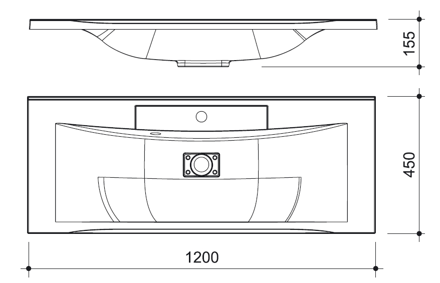Тумба с раковиной Caprigo Accord 120 см