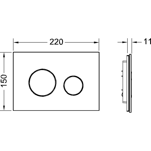 Кнопка смыва TECE Loop 9240657 стекло, черный глянцевый