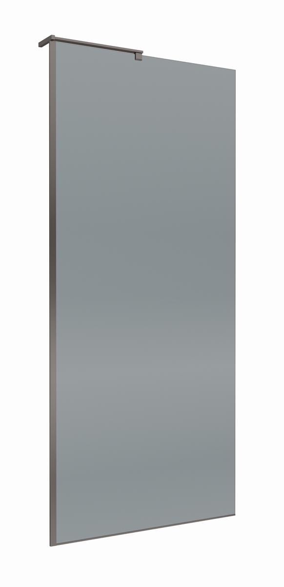 Душевая перегородка Belbagno UNO-L-1-TB-80-GR-GM 80x200 графит, оружейная сталь