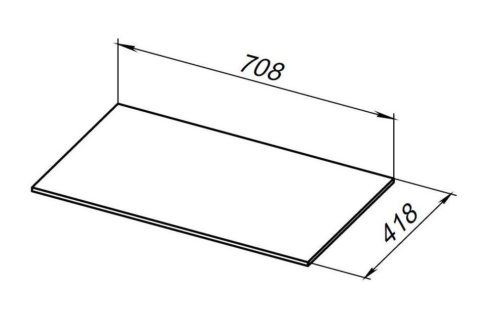 Столешница Allen Brau Liberty 75 см graphite structure, без отверстия 1.330011.GR-S