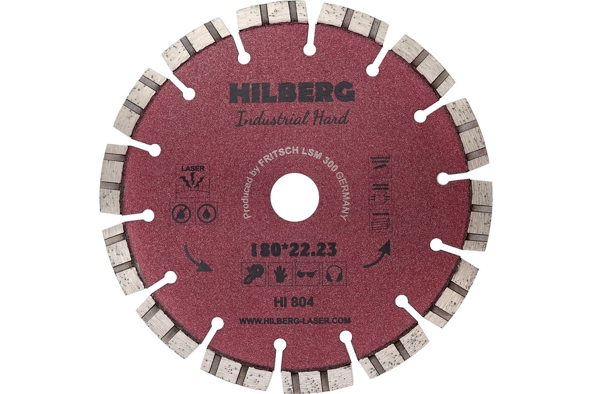 Диск алмазный отрезной Industrial Hard 180x22.23 мм Hilberg HI804