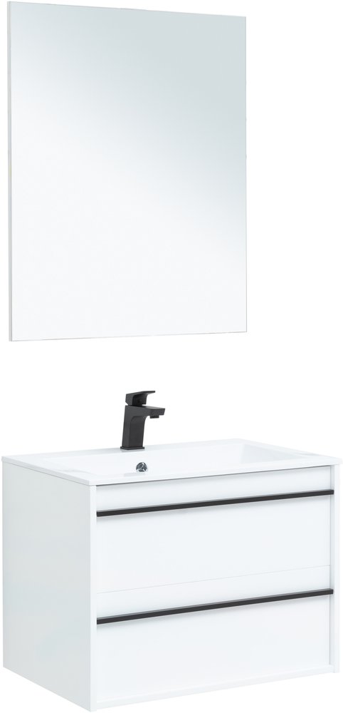 Мебель для ванной Aquanet Lino 70 см белый матовый