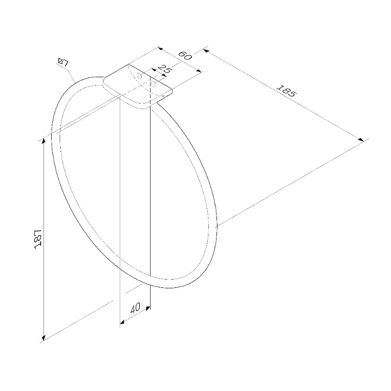 Полотенцедержатель Am.Pm Inspire 2.0 A50A34400 хром