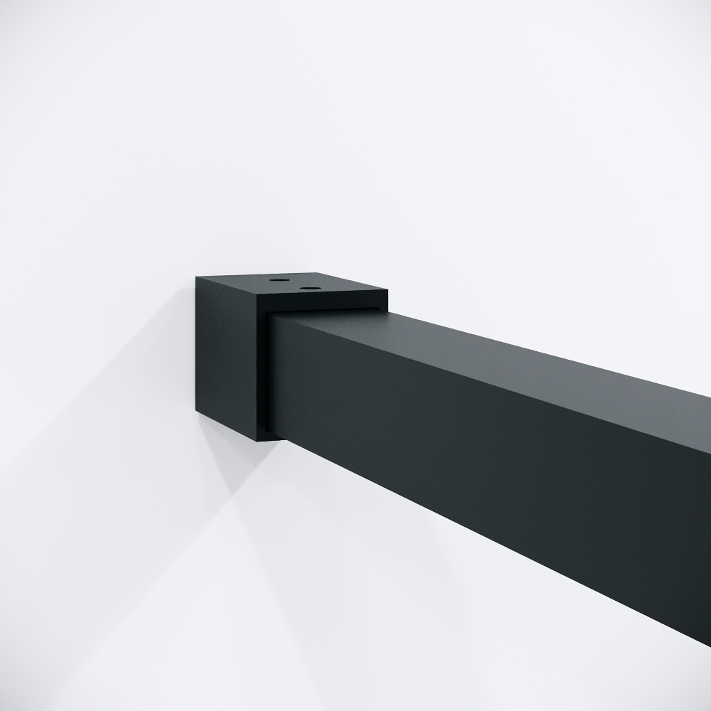 Душевая перегородка Niagara Nova NG-481-90FBLACK 90x200 рифленая/тонированная, профиль черный матовый