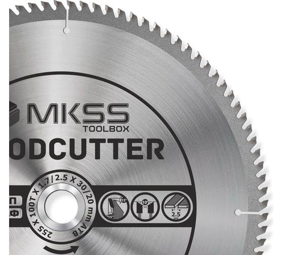 Диск пильный по дереву MKSS Toolbox Woodcutter WC2551 255x100Тх30/20 мм WC25510030