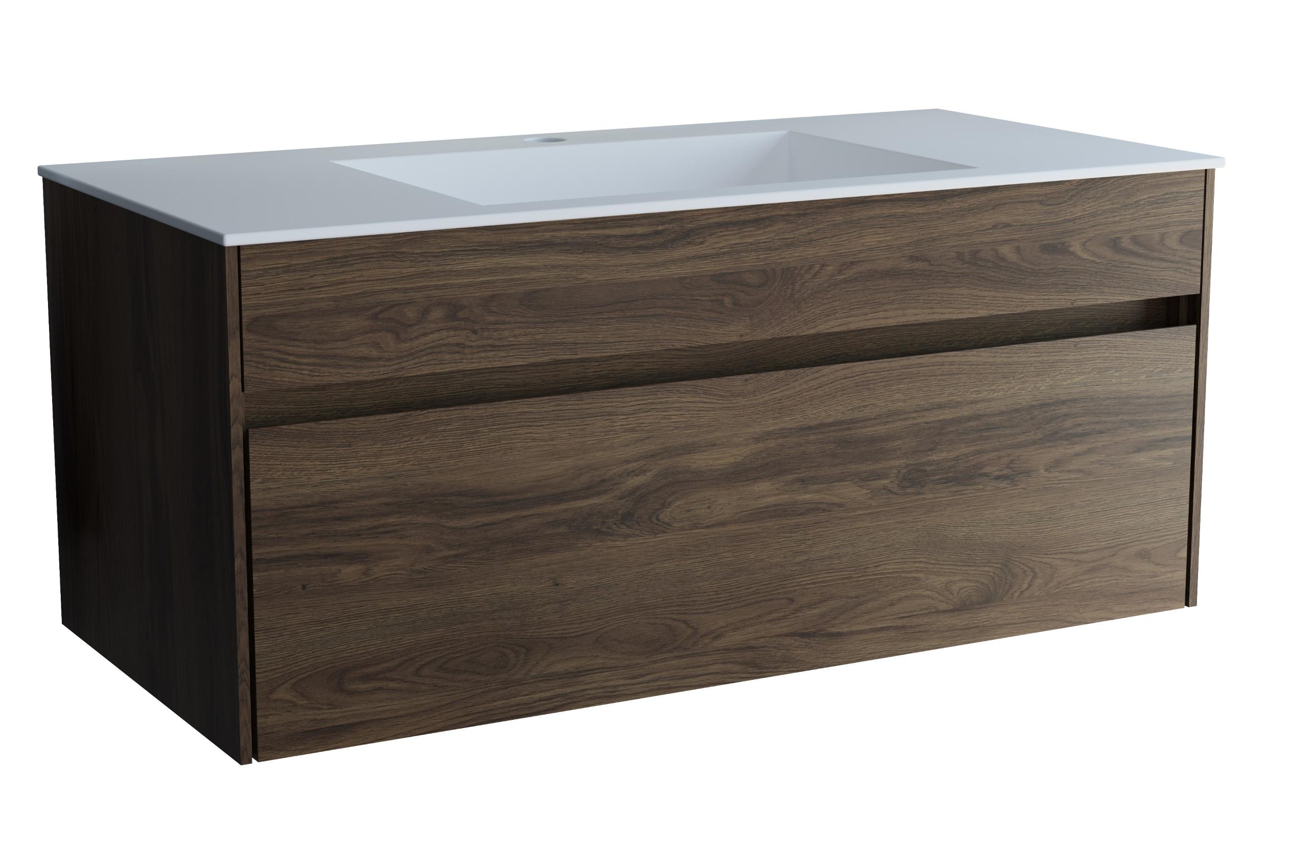 Тумба с раковиной Vincea Chiara 100 см 1 ящик, C.Oak