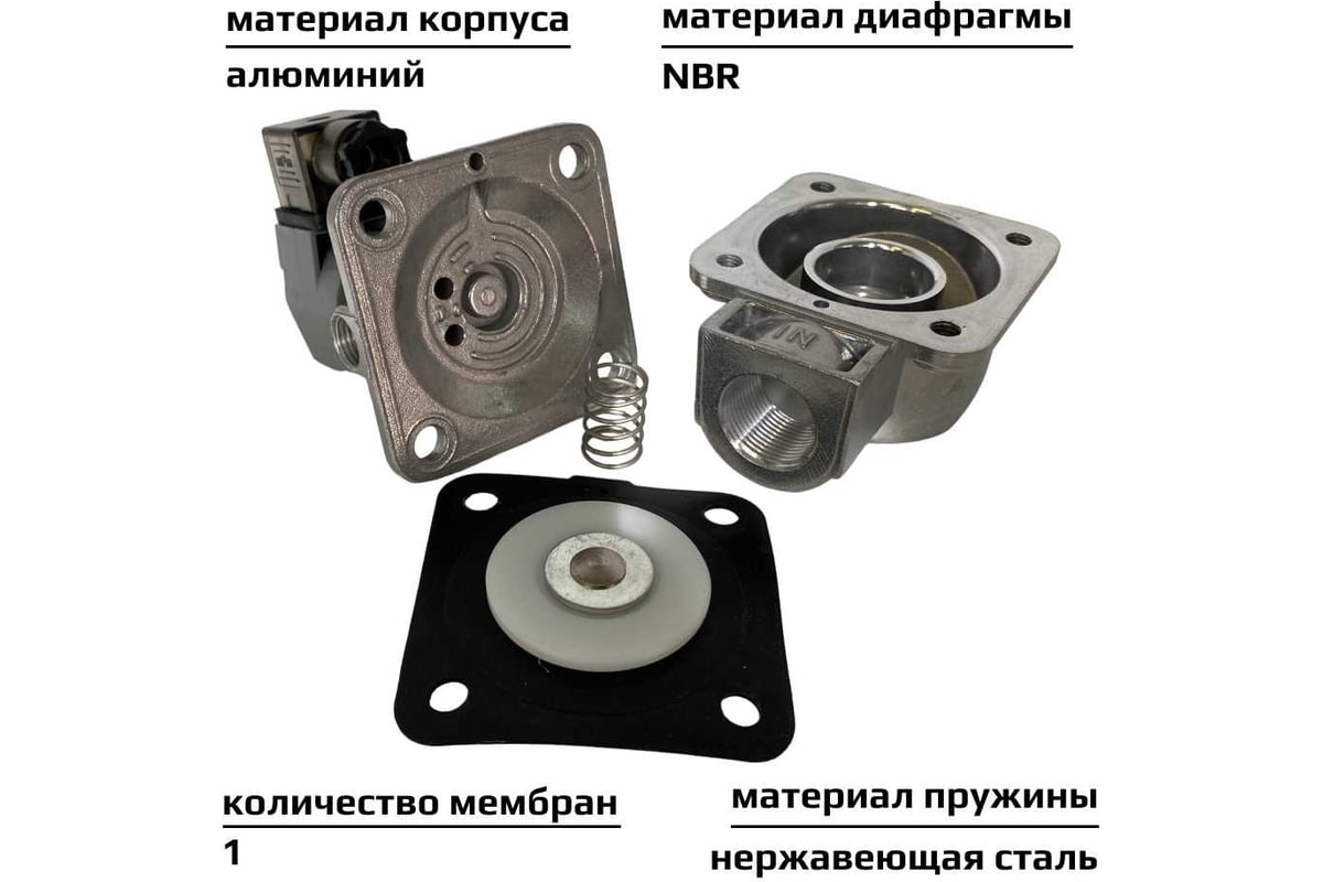 Импульсный электромагнитный клапан для рукавных фильтров ArTorq IK20R.24DC мембранного типа, резьбовой, диафрагма NBR